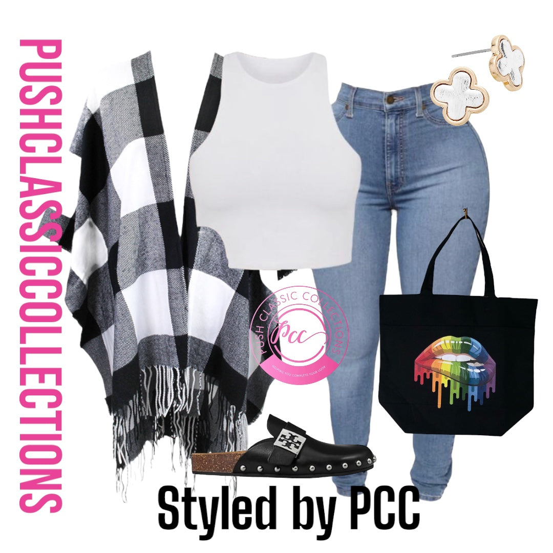 "Sultry Lips" Tote & matching wristlet