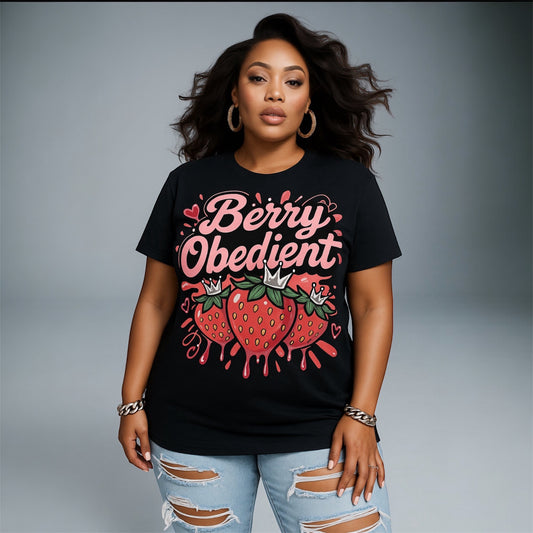 Berry Obedient Tee – Flavored by Faith Collection
