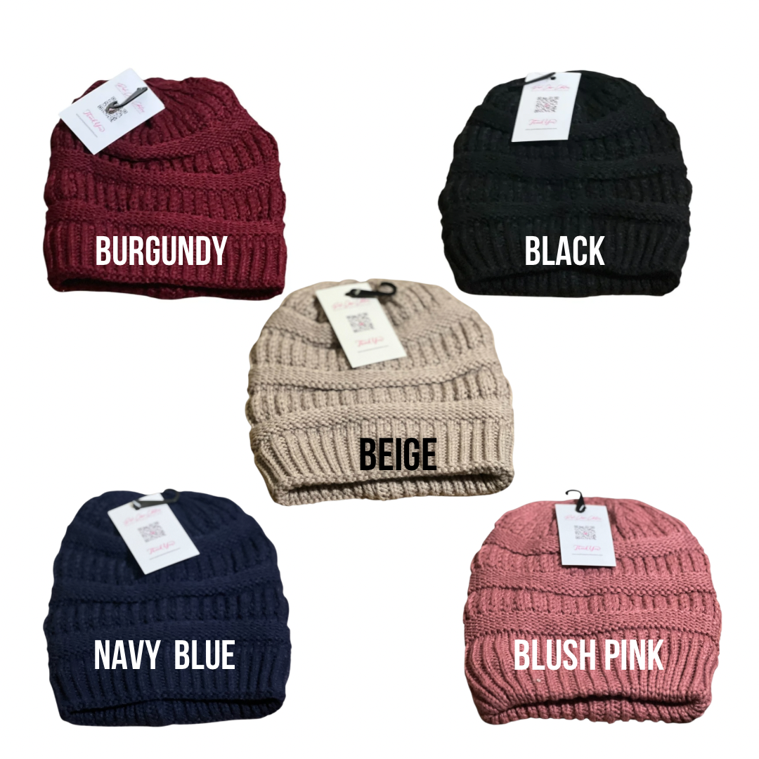 Aubrey Solid Knitted Beanies