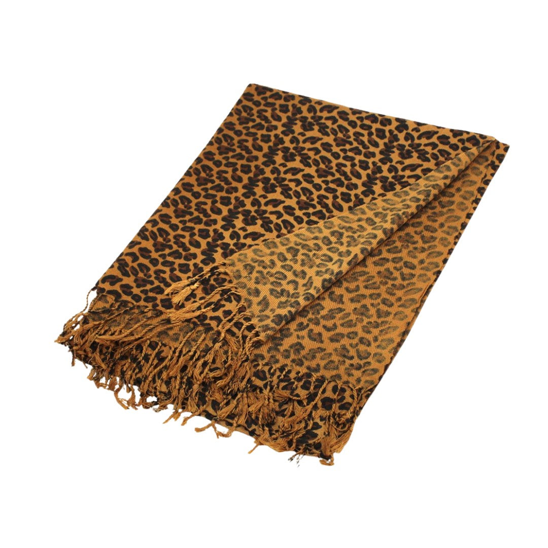 Leopard Print Pashmina Scarf Shawl